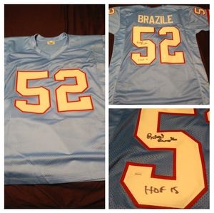 Houston Oilers autographed Robert Brazile Jersey